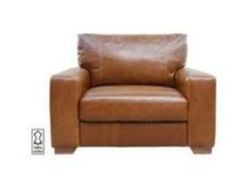 Heart of House Eton Leather Cuddle Chair - Tan.